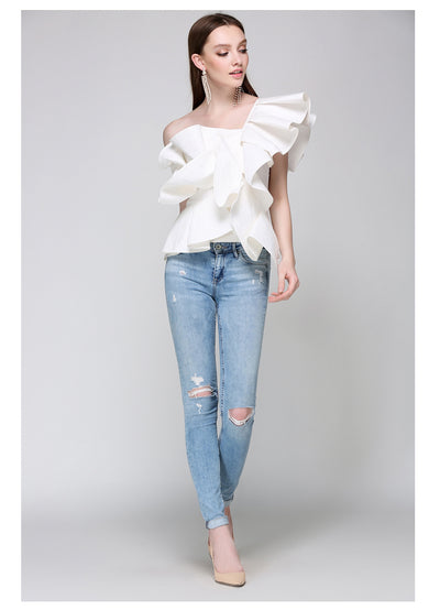 Blusa sin mangas con volantes - Image 17