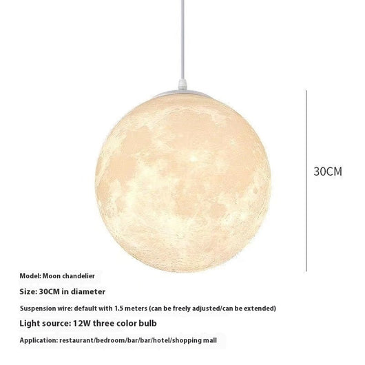 Lámpara de Techo Luna 3D - Luz Cálida para Dormitorio - Image 9