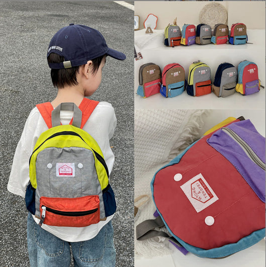 Mochila Infantil de Lona, Simple y Ligera con Protección de Columna para Niños y Niñas - Image 15