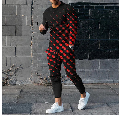 Conjunto Elegante de Pantalón y Camiseta Manga Larga para Hombre - Image 41