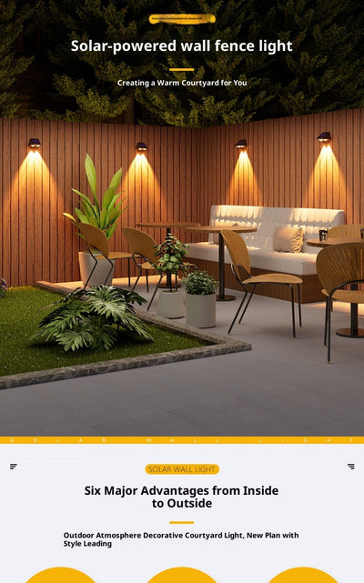 Lámpara Solar LED para Pared Exterior - Iluminación Inteligente para Jardín - Image 8