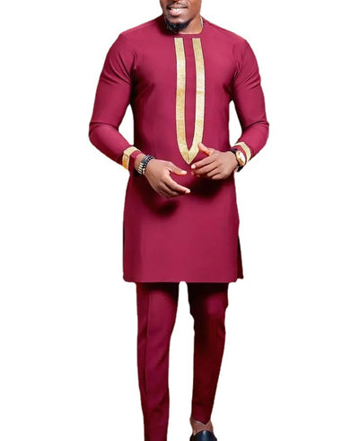 Camisa Étnica Africana Bordada Manga Larga para Hombre - Image 6