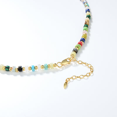 Collar de Turquesa Shoushan con Gemas Multicolores Europeas y Americanas - Image 6