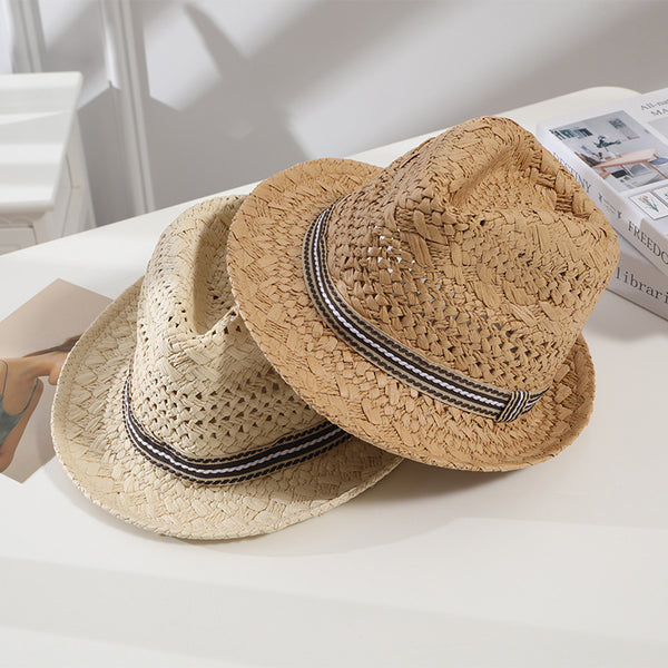Sombrero de Paja Panamá para Padres e Hijos - Protección Solar Ceremonia Británica