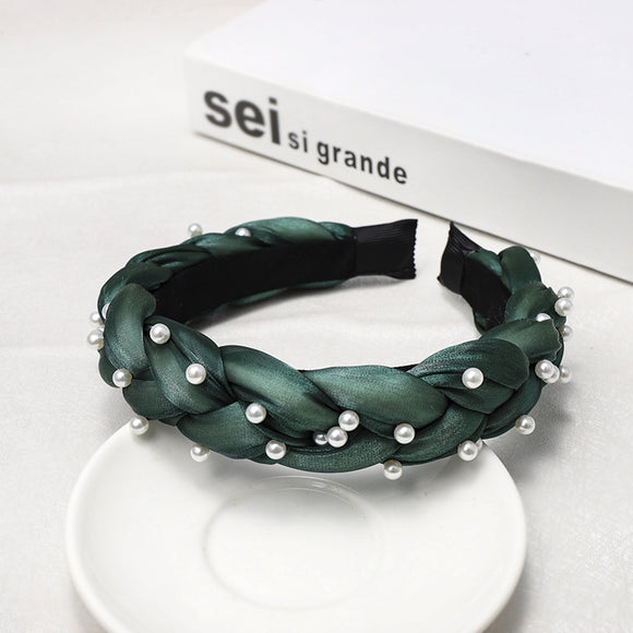 Diadema Trenzada Artesanal con Red - Accesorios para el Cabello Estilo Celebridad