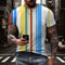 Playera Hombre Rayas Check Luck Manga Corta