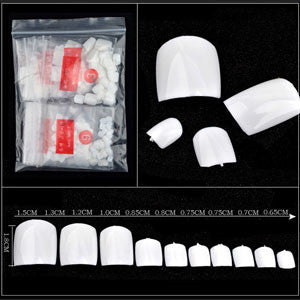 500 Uñas Postizas Transparentes Naturales Blancas - Image 2