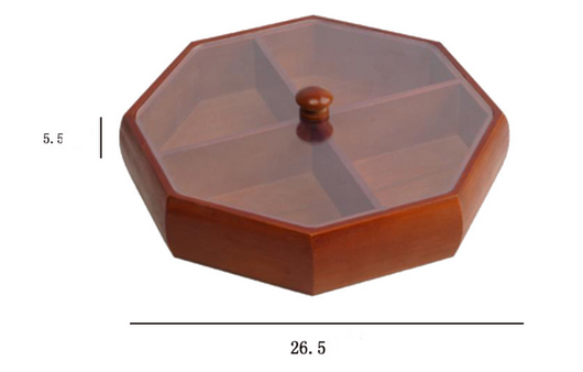 Caja de Dulces Año Nuevo Chino Madera Maciza Estilo Oriental - Image 6