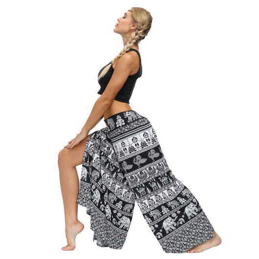 Pantalones Yoga Boho Estampado Étnico para Entrenamientos al Aire Libre - Image 2
