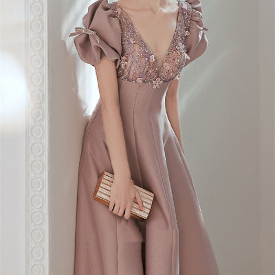Vestido Elegante con Mangas Abullonadas para Mujer - Image 9