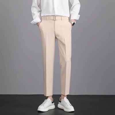 Pantalones Casuales Coreanos Rectos Antirruga de Corte Moderno - Image 9