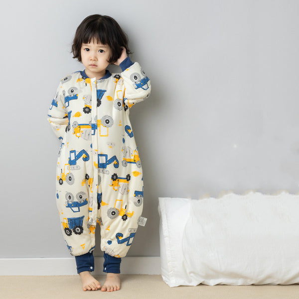 Saco de Dormir para Bebé de Algodón Puro Acolchado con Control de Temperatura