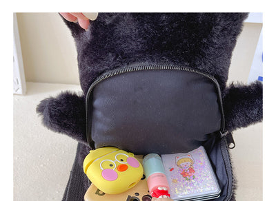 Mochila Infantil Peluche Negra con Diseño Adorable - Image 12