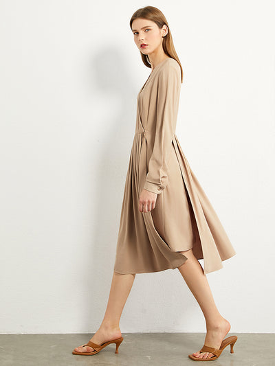 Vestido Elegante Escote V con Cintura Ajustada - Image 6