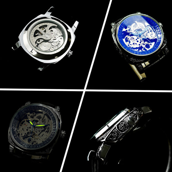 Reloj Mecánico Tourbillon Doble Cara con Esfera Luminosa para Hombre