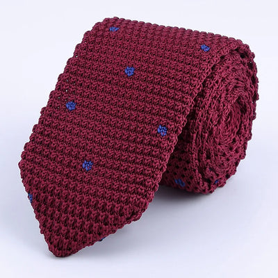 Corbata Retro Británica Coreana de Lana Tejida a Mano con Punta Afilada - Image 22