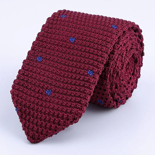 Corbata Retro Británica Coreana de Lana Tejida a Mano con Punta Afilada - Image 22