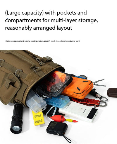 Mochila de Pesca Táctica con Múltiples Compartimentos y Sistema MOLLE - Image 14