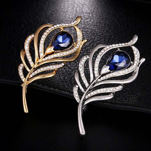 Broche de Plumas con Cristales Brillantes - Image 7