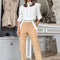 Conjunto Elegante: Blusa de Manga Larga y Pantalón