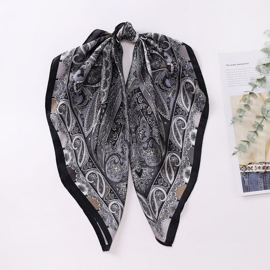 Pañuelo de Seda Estampado - Accesorio de Moda Versátil - Image 15