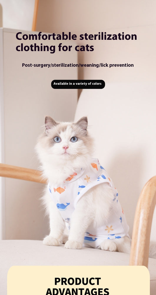 Pijama de Recuperación Postquirúrgica para Gatos Todas las Estaciones - Image 30