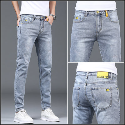 Pantalones Slim Fit Rotos Casuales para Hombre - Image 9