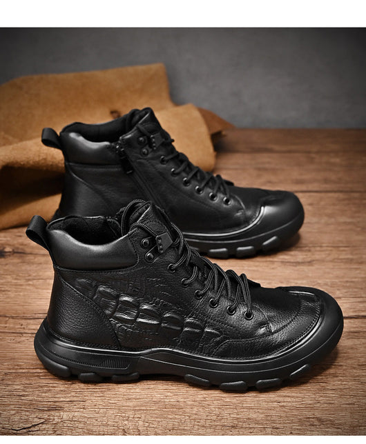 Botas Martin de Cuero Premium para Hombre con Cierre y Suela Antideslizante - Image 12