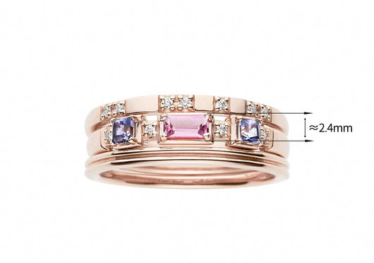 Anillo de Plata Esterlina Bicolor Elegante para Mujer - Image 5