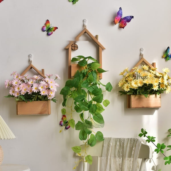 Decoración de Pared Canasta de Flores para el Hogar