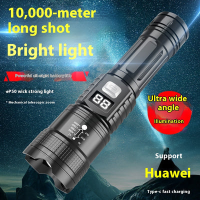 Linterna LED Zoom de Alto Rendimiento con Pantalla Digital