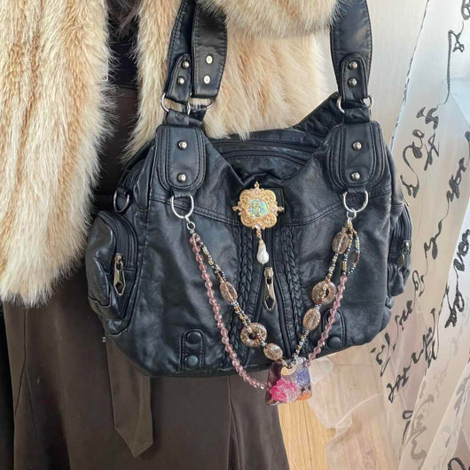 Bolso Bandolera Cuero Suave Estilo Retro Milenial con Cadena Dorada - Image 5