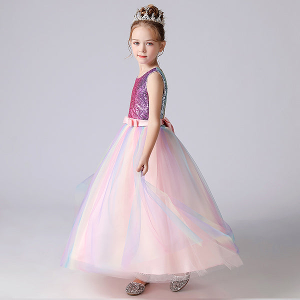 Vestido Largo de Niña para Presentaciones y Eventos Especiales