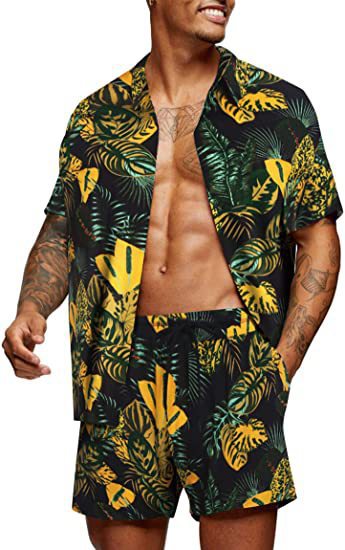 Conjunto de Camisas Estampado Floral Hawaiano para Jóvenes - Image 10