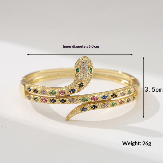 Pulsera Serpiente Diseño Personalizado para Mujer Chapada en Cobre - Image 9
