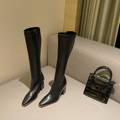 Botas Knight Cuadradas Minimalistas - Tendencia Viral para Uso Diario - Image 13