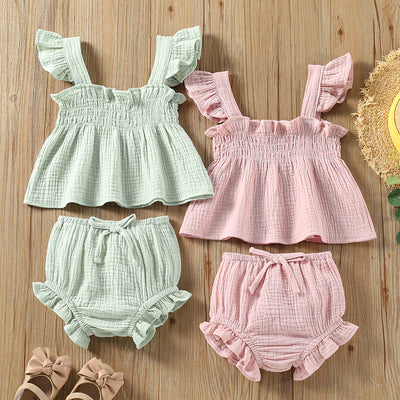 Conjunto de Top Sling y Shorts Ajustados en Colores Lisos - Image 7