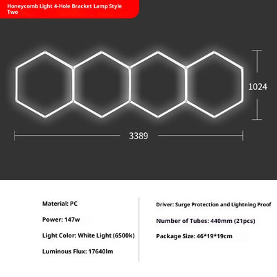 Luz LED Hexagonal para Garaje - Diseño Panal - Image 9