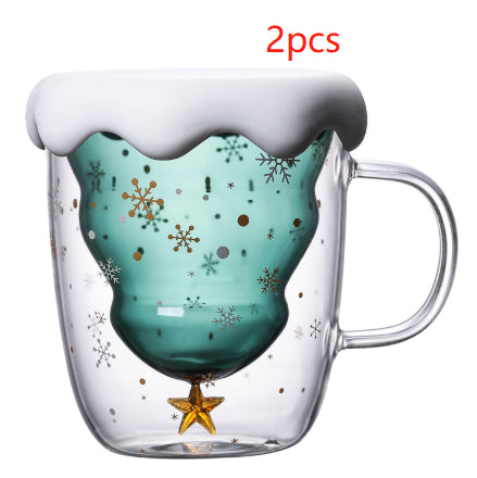 Vaso Navideño de Cristal Doble con Estrella de Deseos - Resistente al Calor - Image 8