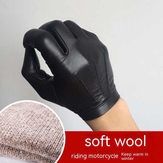 Guantes de Piel de Oveja Forrados en Polar para Hombre - Cálidos y Resistentes - Image 6