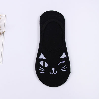 Calcetines Invisibles para Mujer Gato Lady Antideslizantes Algodón Verano - Image 2