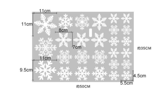 Pegatinas Navideñas para Ventanas - Copos de Nieve Estáticos Reutilizables - Image 6
