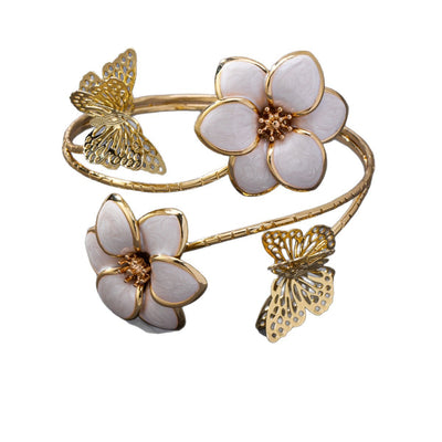 Brazalete Elegante de Flores y Mariposas para Mujer - Image 2