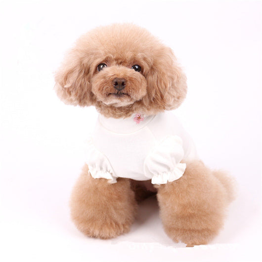 Ropa para Mascotas en Algodón con Mangas Abullonadas y Diseño de Perrito Bordado - Image 10
