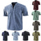 Camisa Retro Hombre Cuello de Corbata Manga Corta Verano