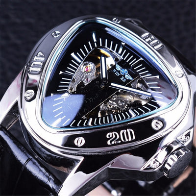 Reloj Mecánico Automático Hombre Diseño Triangular Hueco Esfera Grande - Image 8