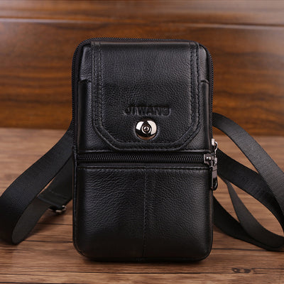 Bolsa Cintura de Cuero Genuino con Mochila Pequeña Multifuncional - Image 8