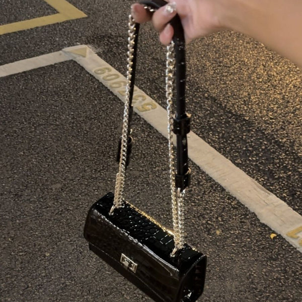 Bolso Crossbody Cuadrado Elegante con Cadena para Diario