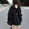 Loose Casual High-Neck Jacket with Embroidered Letters