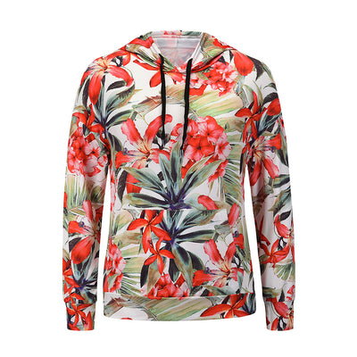Playera Floral con Capucha y Manga Larga para Mujer - Image 16